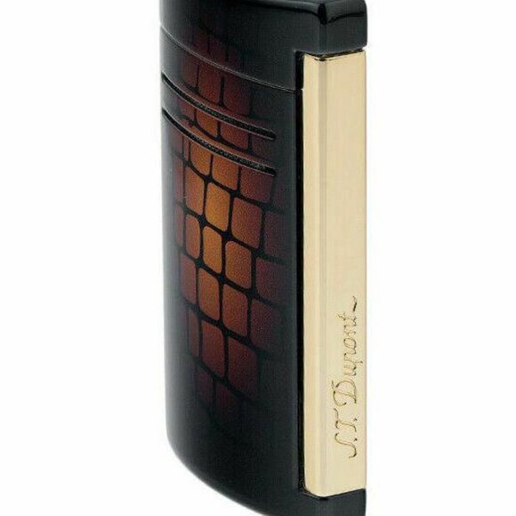 ST DUPONT Other - S.T. Dupont Croc-Embossed Dandy Brown Maxijet Lighter